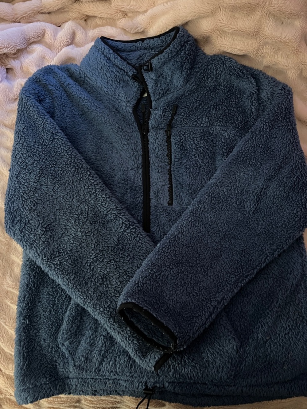 PINK Victoria's Secret Navy Teddy Jacket